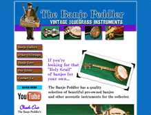 Tablet Screenshot of banjopeddler.com